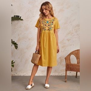 SHEIN/ EMERY ROSE | Embroidered Dress